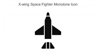 X Wing Space Fighter Monotone Icon In Powerpoint Pptx Png And Editable Eps Format