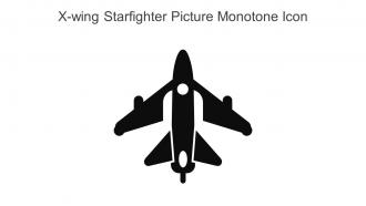 X Wing Starfighter Picture Monotone Icon In Powerpoint Pptx Png And Editable Eps Format