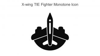 X Wing TIE Fighter Monotone Icon In Powerpoint Pptx Png And Editable Eps Format