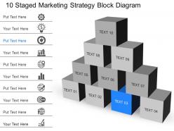 Xb 10 staged marketing strategy block diagram powerpoint template