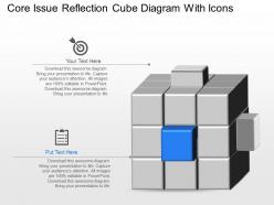 Xf core issue reflection cube diagram with icons powerpoint template