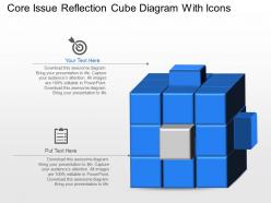 Xf core issue reflection cube diagram with icons powerpoint template