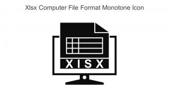 Xlsx Computer File Format Monotone Icon In Powerpoint Pptx Png And Editable Eps Format