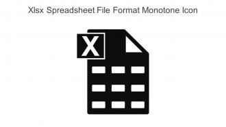 Xlsx Spreadsheet File Format Monotone Icon In Powerpoint Pptx Png And Editable Eps Format