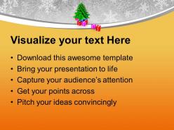 Xmas tree with colored gifts powerpoint templates ppt themes and graphics 0113