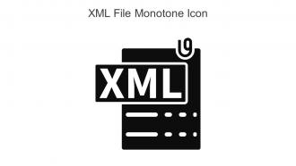 XML File Monotone Icon In Powerpoint Pptx Png And Editable Eps Format