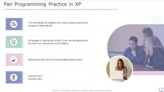 XP Practices Pair Programming Practice In XP Ppt Infographic Template Slide