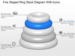 Xq five staged ring stack diagram with icons powerpoint template