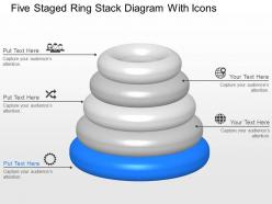 Xq five staged ring stack diagram with icons powerpoint template