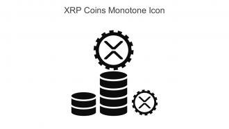 XRP Coins Monotone Icon In Powerpoint Pptx Png And Editable Eps Format