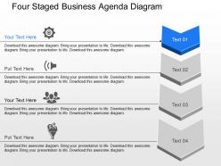 Xt four staged business agenda diagram powerpoint template