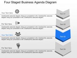 Xt four staged business agenda diagram powerpoint template