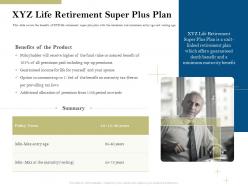Xyz life retirement super plus plan pension plans ppt powerpoint presentation rules