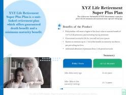 Xyz life retirement super plus plan retirement insurance plan