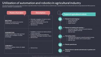 Y104 Utilization Of Automation And Robotics In Agricultural Implementation Of Robotic Automation In Business