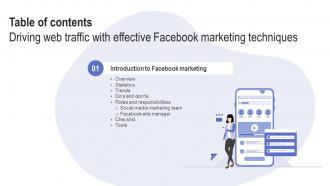 Y222 Driving Web Traffic With Effective Facebook Marketing Techniques Table Of Contents Strategy SS V