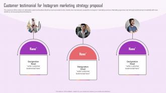 Y53 Customer Testimonial For Instagram Marketing Strategy Proposal Ppt Template