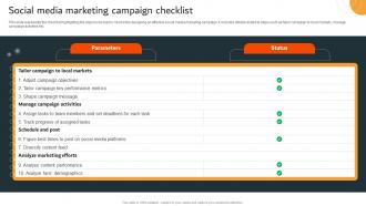Y5 Social Media Marketing Campaign Checklist Data Driven Marketing MKT SS V