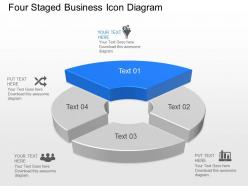 Ya four staged business icon diagram powerpoint template