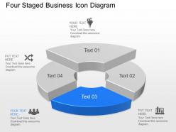 Ya four staged business icon diagram powerpoint template