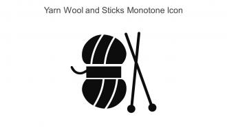 Yarn Wool And Sticks Monotone Icon In Powerpoint Pptx Png And Editable Eps Format