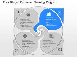 Yb four staged business planning diagram powerpoint template