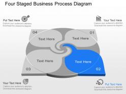 Yc four staged business process diagram powerpoint template