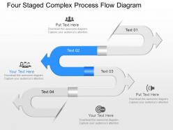 Ye four staged complex process flow diagram powerpoint template