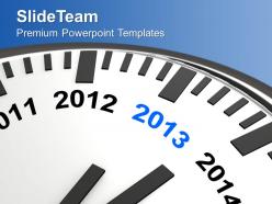 Year 2013 Is Quickly Approaching Wall Clock PowerPoint Templates PPT Backgrounds For Slides 0113