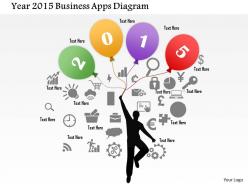 Year 2015 Business Apps Diagram Powerpoint Template