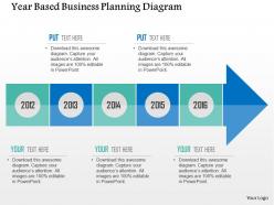Year based business planning diagram flat powerpoint design