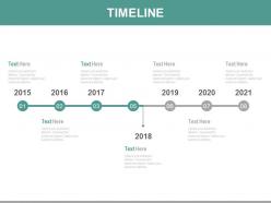 Year based linear timeline for sales analysis powerpoint slides