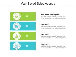 Year based sales agenda ppt powerpoint presentation icon summary cpb