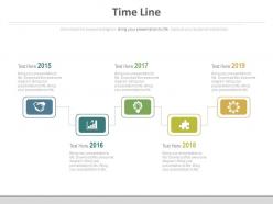 Year based sequential timeline for business analysis powerpoint slides