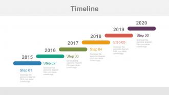 Year based stair design timeline powerpoint slides