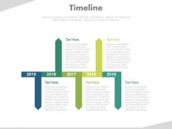 Year based tags timeline for success powerpoint slides
