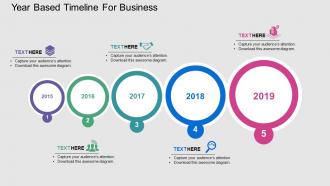 Year based timeline for business flat powerpoint design