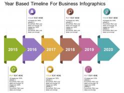 Year based timeline for business infographics flat powerpoint design