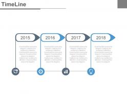 Year based timeline with years for business powerpoint slides