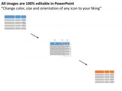 Year based topic analysis chart business agenda flat powerpoint design