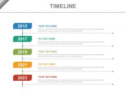 Year based vertical timeline for business powerpoint slides