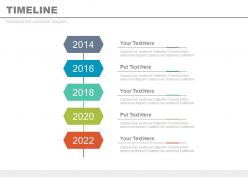 Year based vertical timeline for business vision powerpoint slides