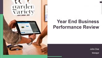 Year End Business Performance Review PPT Graphics AT