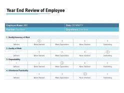 Year end review of employee