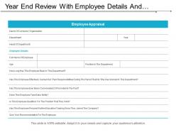 Year End Review With Employee Details And Qualified Position