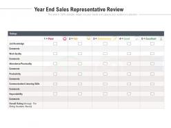 Year end sales representative review