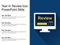 Year in review icon powerpoint slide