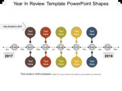 Year in review template powerpoint shapes