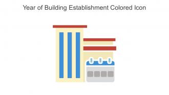 Year Of Building Establishment Colored Icon In Powerpoint Pptx Png And Editable Eps Format