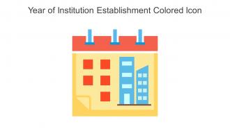 Year Of Institution Establishment Colored Icon In Powerpoint Pptx Png And Editable Eps Format